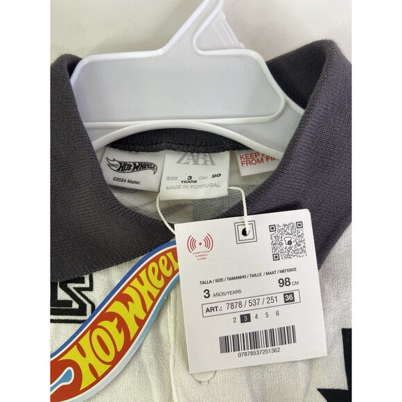 Zara x Hot Wheels Double Sided Collared Polo Shirt Short Sleeve Boys Size 3T - Picture 3 of 6